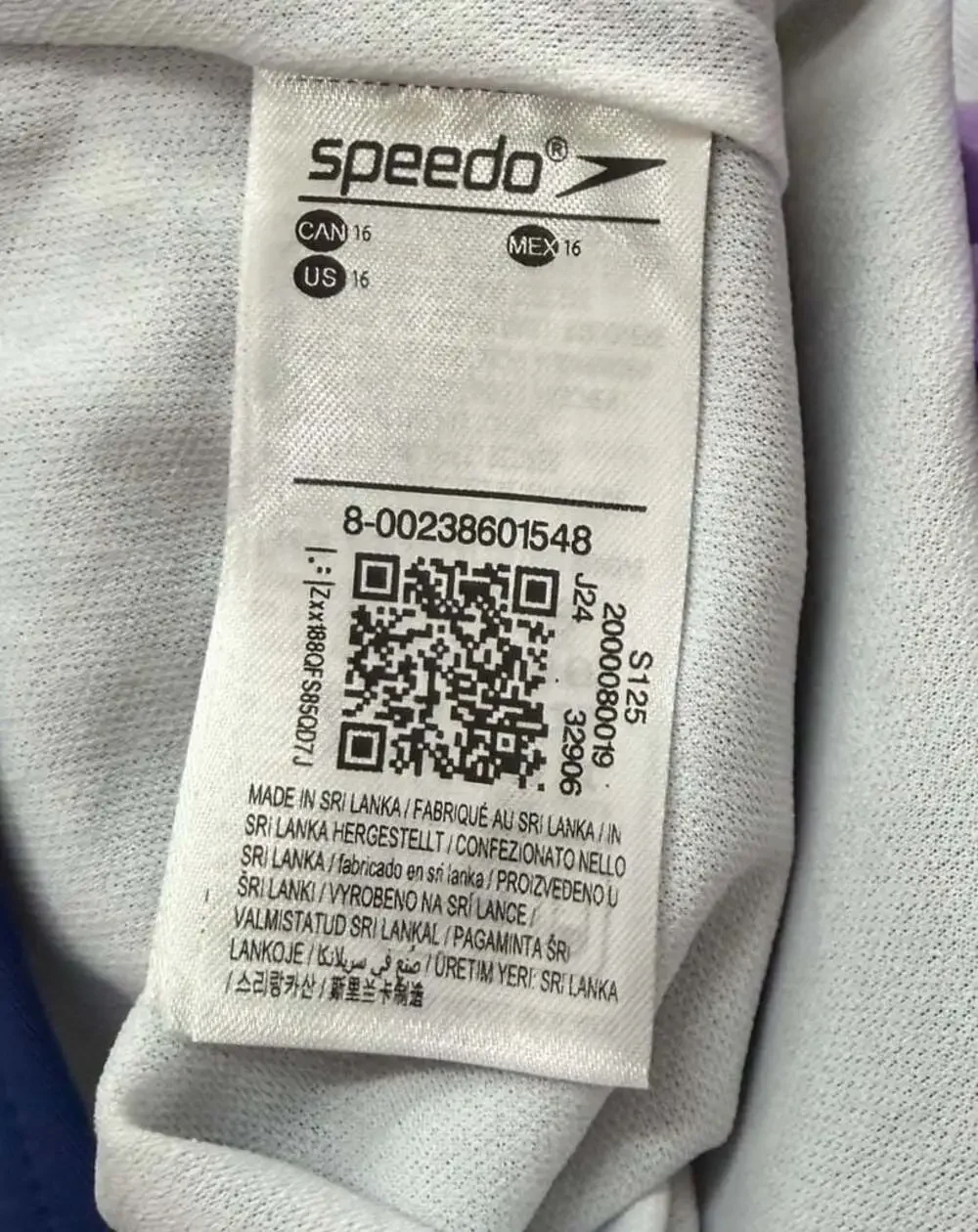 Speedo Girls Infinity Splice One Piece Swimsuit Blue/Purple